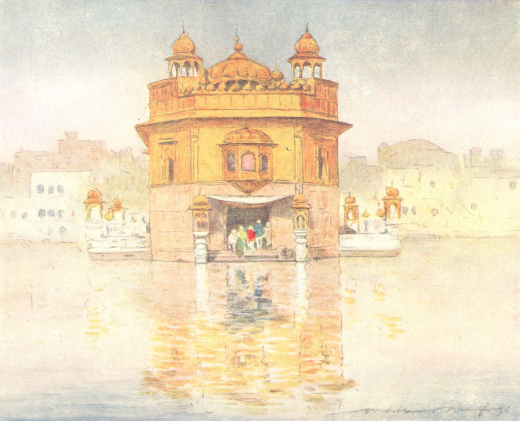 INDIA. Golden temple, Amritsar 1905 antique vintage print picture